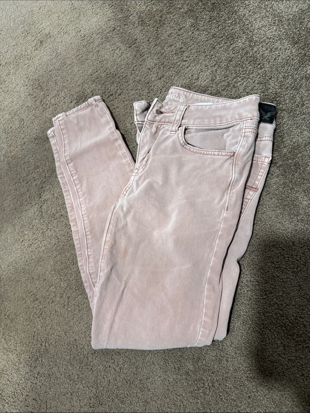 American Eagle Outfitters Pale Pink Skinny Jeans